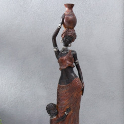 Сувенир "Африканская девушка с ребенком,с кувшином"
