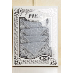 Комплект в коробке из скатерти 160х300 и 12 салфеток "KDK", серый