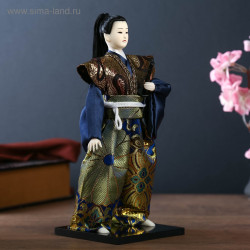 Кукла Самурай в кимоно с мечом